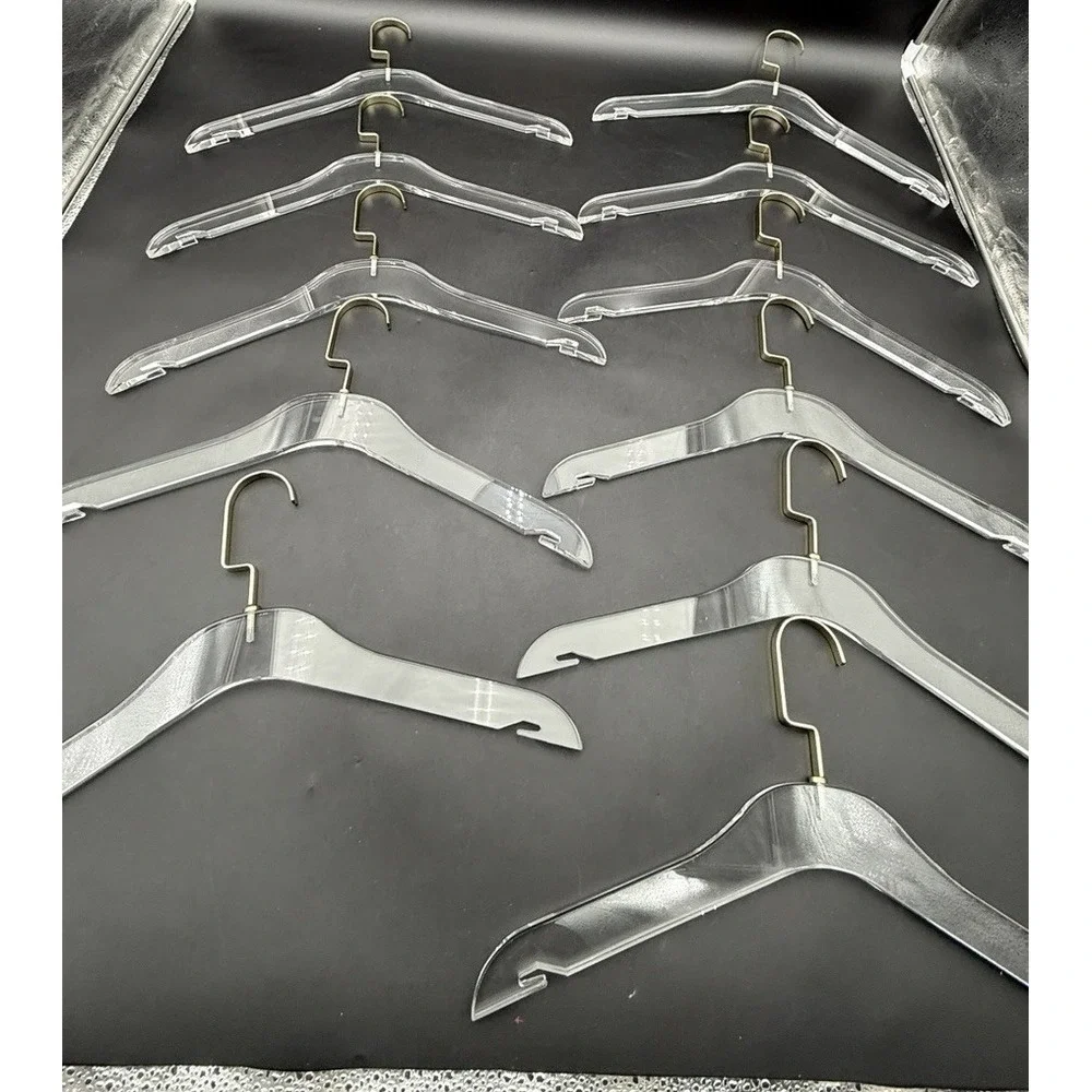 Clear Lucite Acrylic Heavy Duty Coat Suit 11 Hangers
